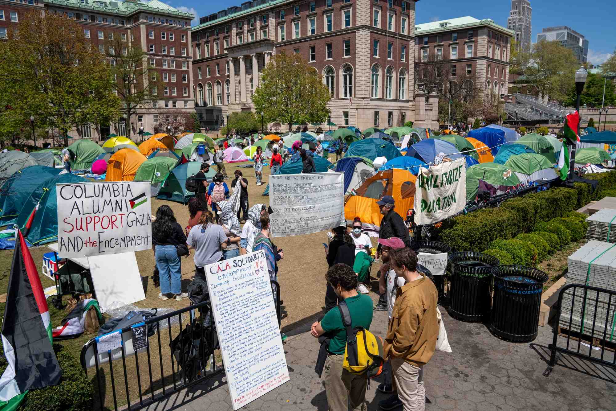 Les manifestations a l'universite de columbia se poursuivent