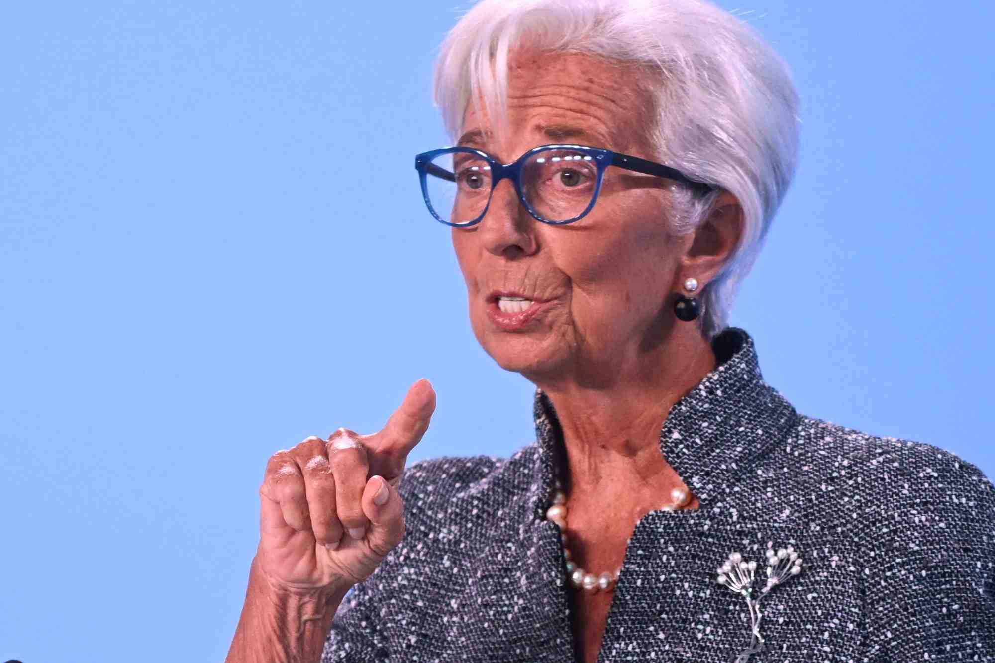 La presidente de la banque centrale europeenne (bce) christine lagarde