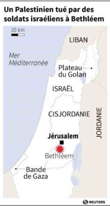 Un palestinien tue par des soldats israeliens a bethleem