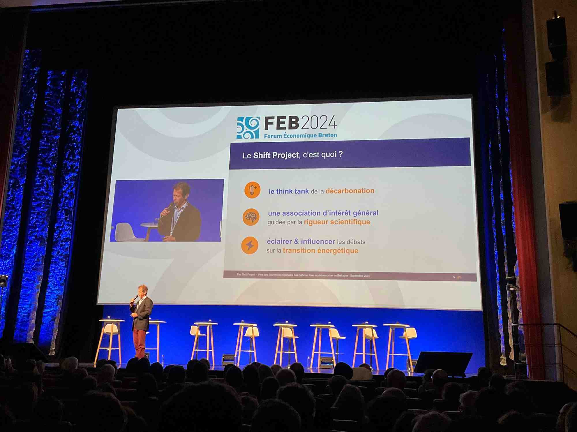 Jean-Marc Jancovici, le président du Shift Project, a introduit jeudi dernier au Forum économique breton la présentation par ses équipes de l'expérimentation bretonne de sa méthode de décarbonation applicable à l'ensemble des régions françaises.