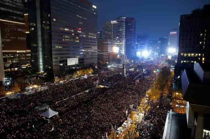 Les manifestants a seoul reclament la demission de la presidente sud-coreenne