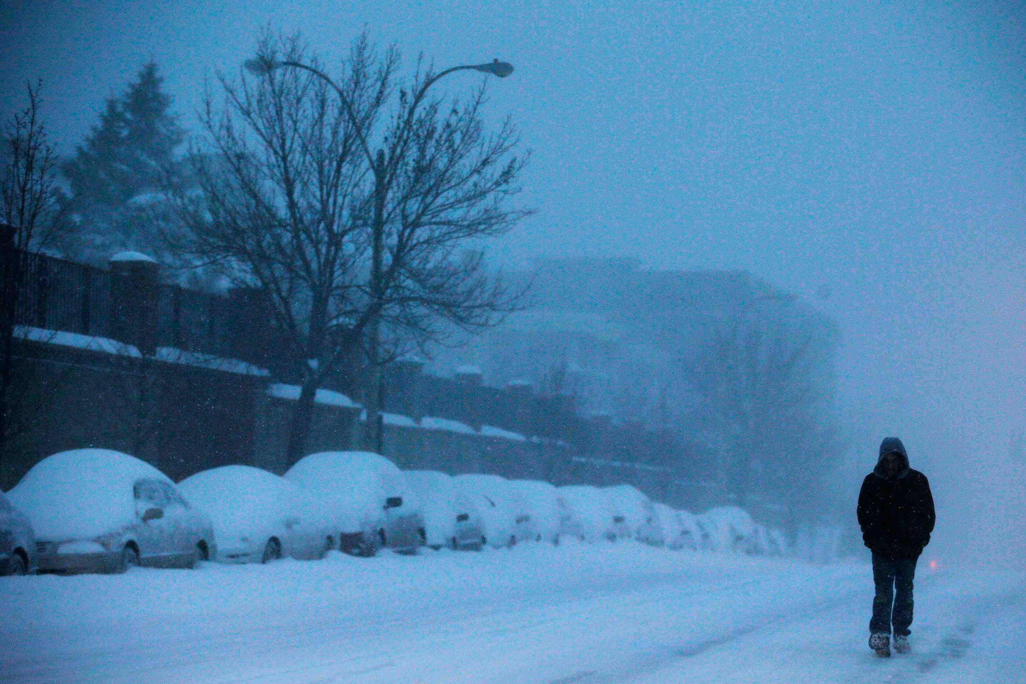 Tempete de neige sur le nord-est des etats-unis