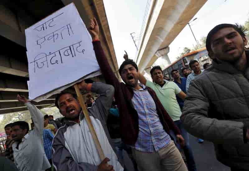 Le bilan des manifestations de jats en inde s'eleve a 19 morts
