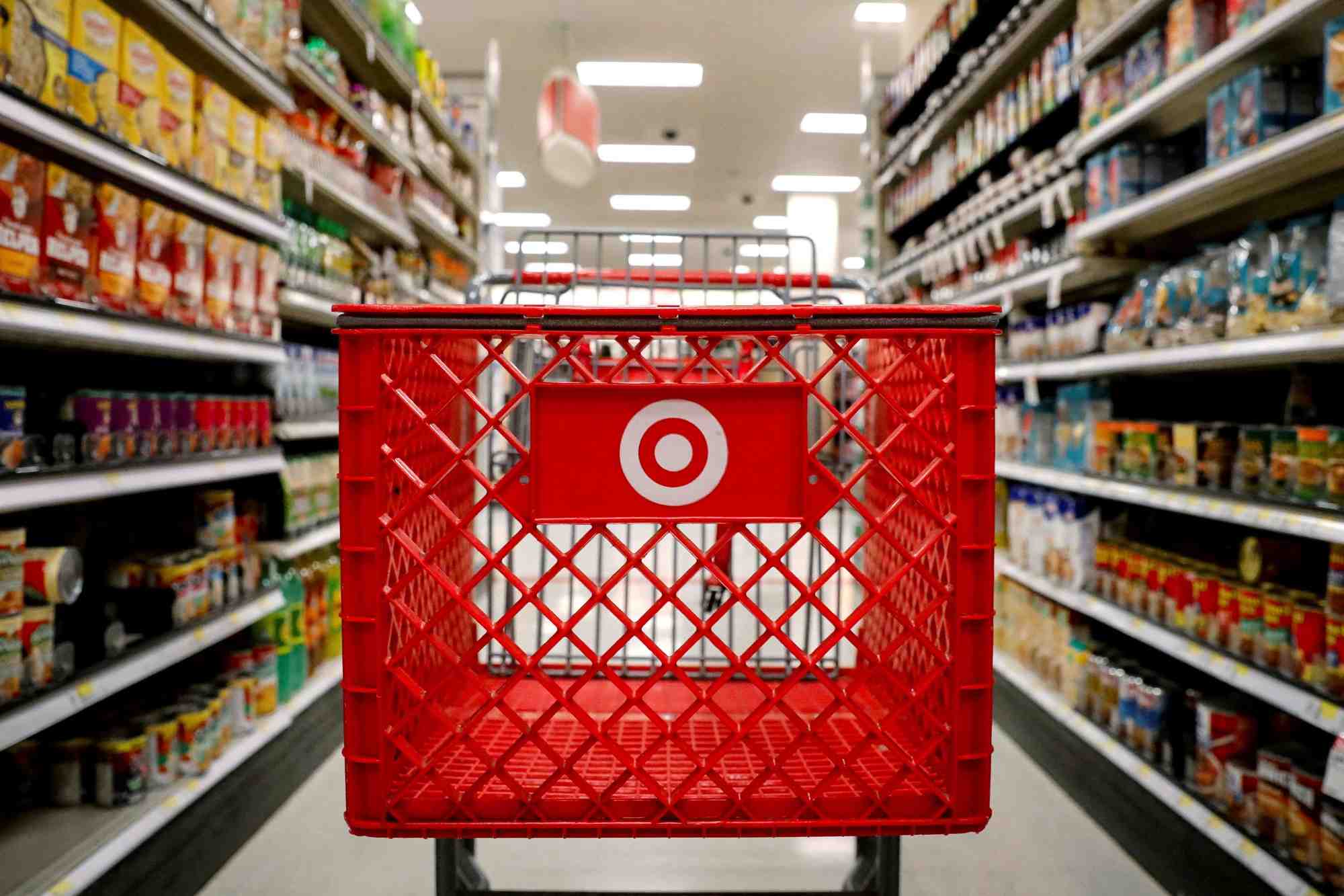 Un caddie dans un magasin target a new york