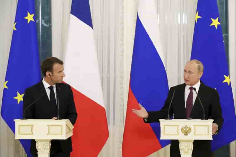 Macron et poutine affichent leur volonte de travailler ensemble
