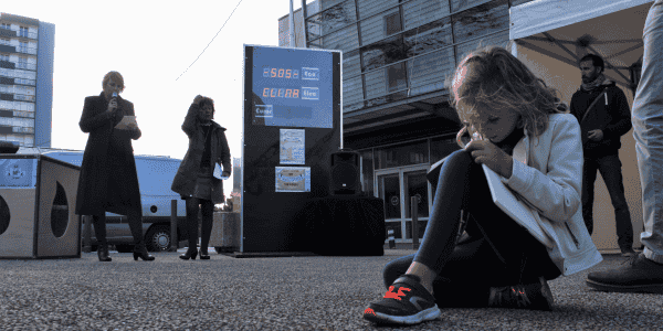 Un compteur géant a été installé en octobre 2018 dans le quartier Bellevue pour visualiser les économies d'énergie réalisées.