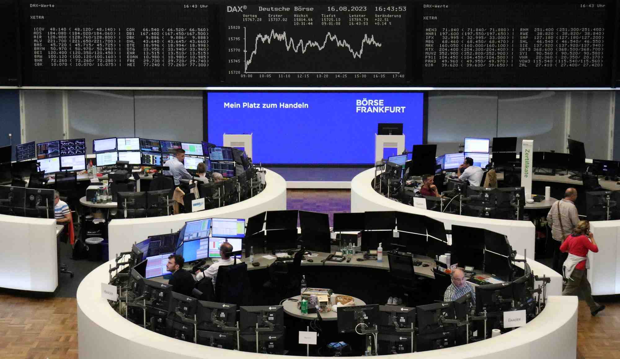 La bourse de francfort, en allemagne