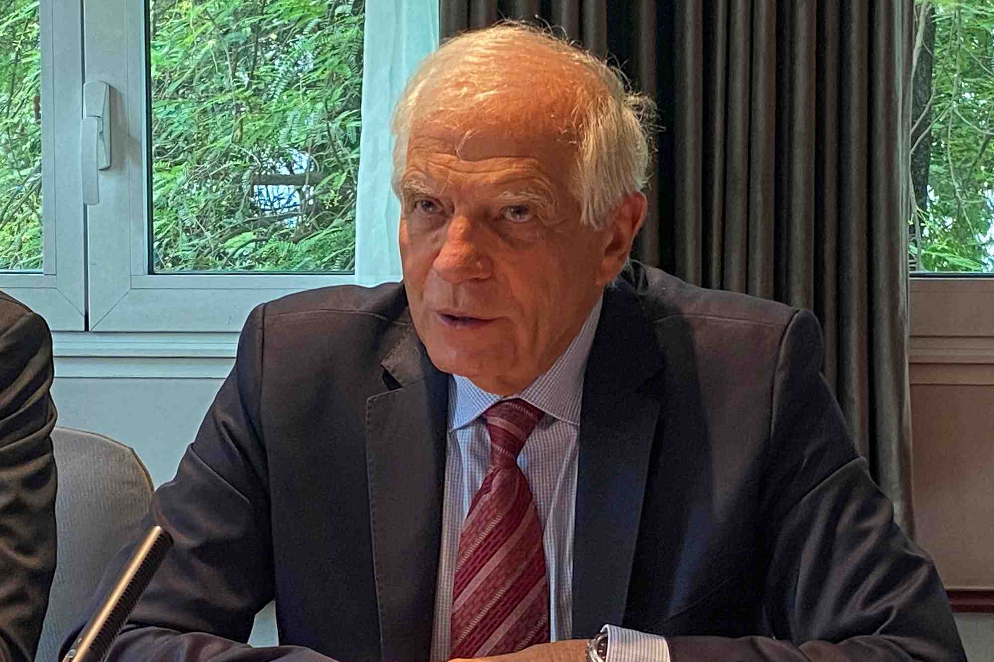 Le haut representant de l'ue pour les affaires etrangeres, josep borrell, lors d'une conference de presse, a hanoi
