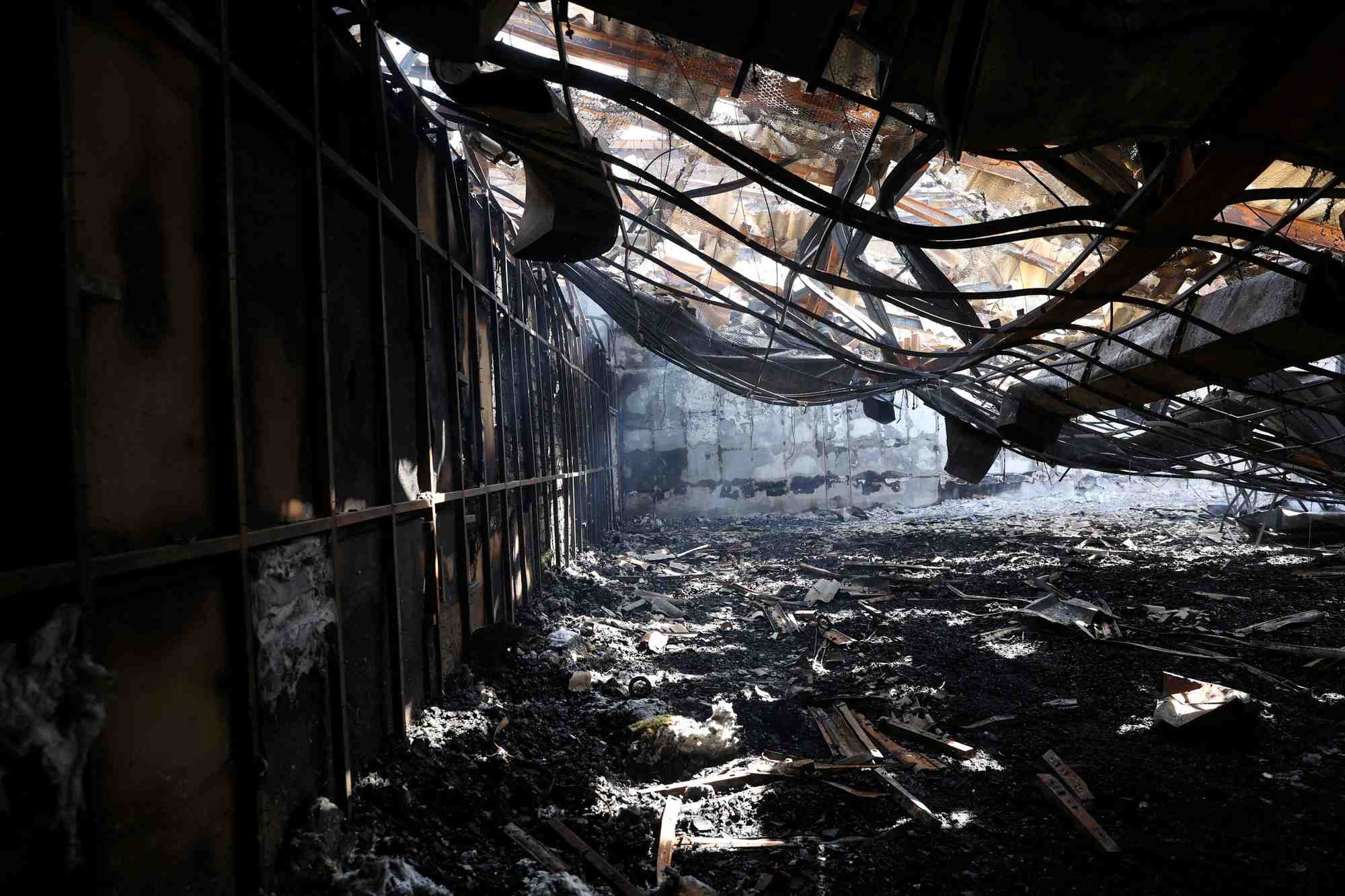 La prison d'evin a teheran suite a l'incendie