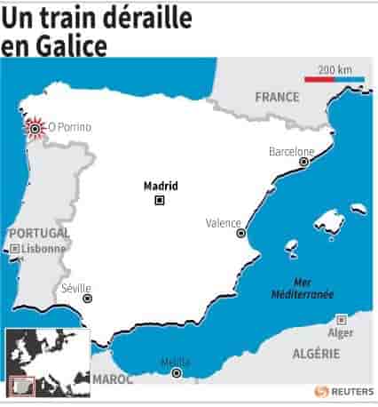 Un train deraille en galice