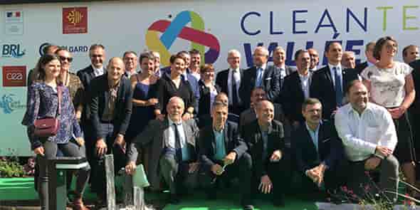 Jean-Bernard Lévy, P-dg d'EDF, était en déplacement à Aramon le 26 septembre 2019 pour inaugurer l'accélérateur Cleantech Booster et la centrale photovoltaïque installés sur le site en reconversion de l'ancienne centrale thermique.