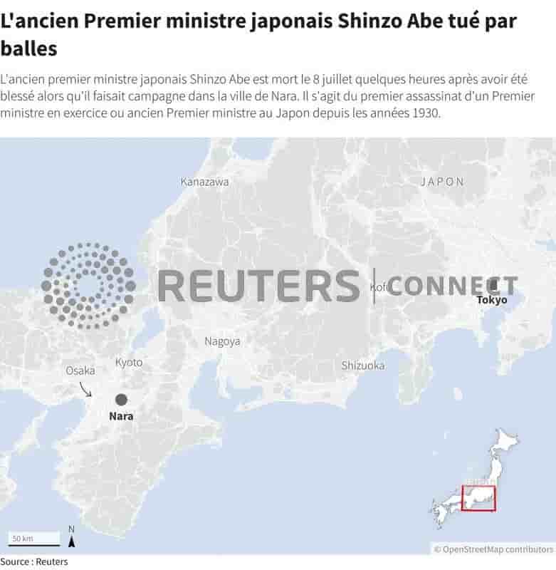 Japon: shinzo abe tue par balles a nara