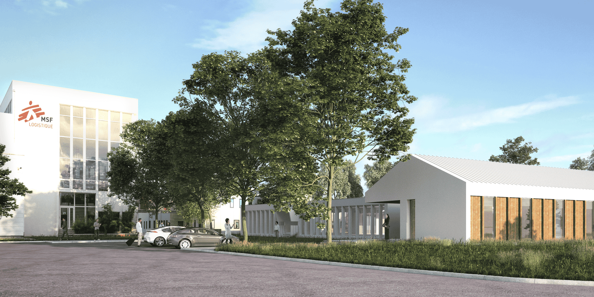 Le centre Jacques Pinel, qui comprendra de l'hébergement, des salles de cours et de formations, des ateliers, des locaux techniques et des bureaux administratifs, sera livré en septembre 2020 à deux pas des entrepôts d'MSF Logistique. Maître d'oeuvre : Kaplan Projets.