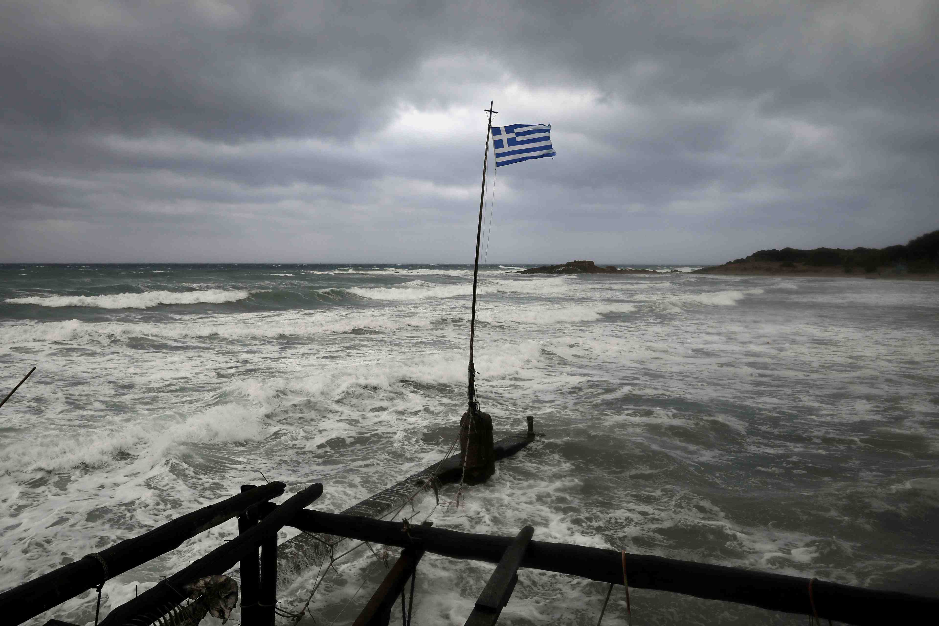 Un ouragan mediterraneen passe par la grece