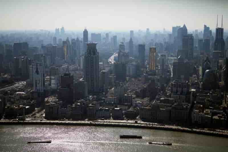 Vue de la ville de shanghai, en chine