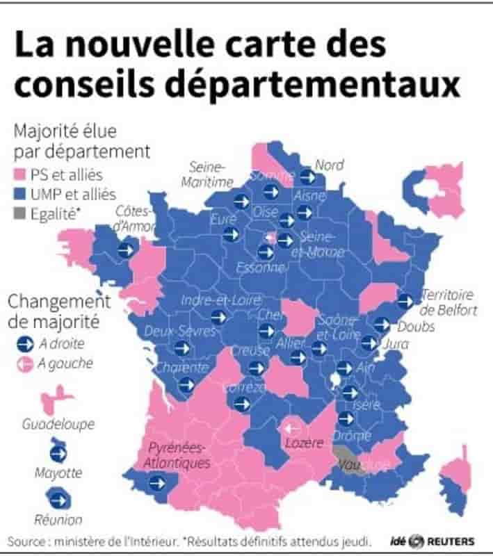 La nouvelle carte des conseils departementaux