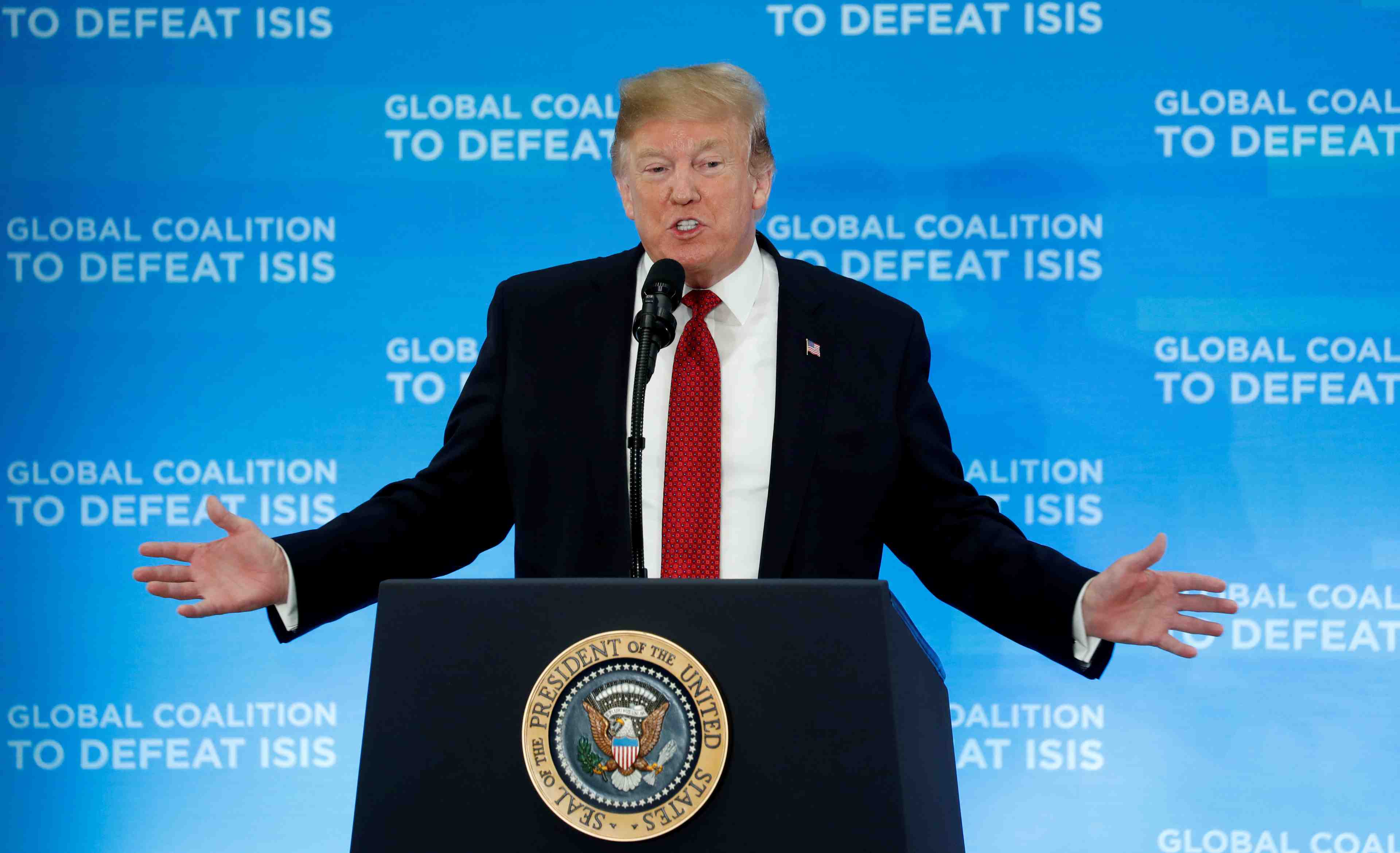 Trump pourrait annoncer sous peu la defaite de l'ei en irak et en syrie