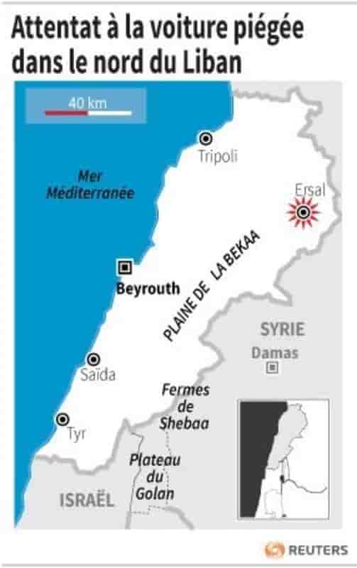 Attentat a la voiture piegee dans le nord du liban