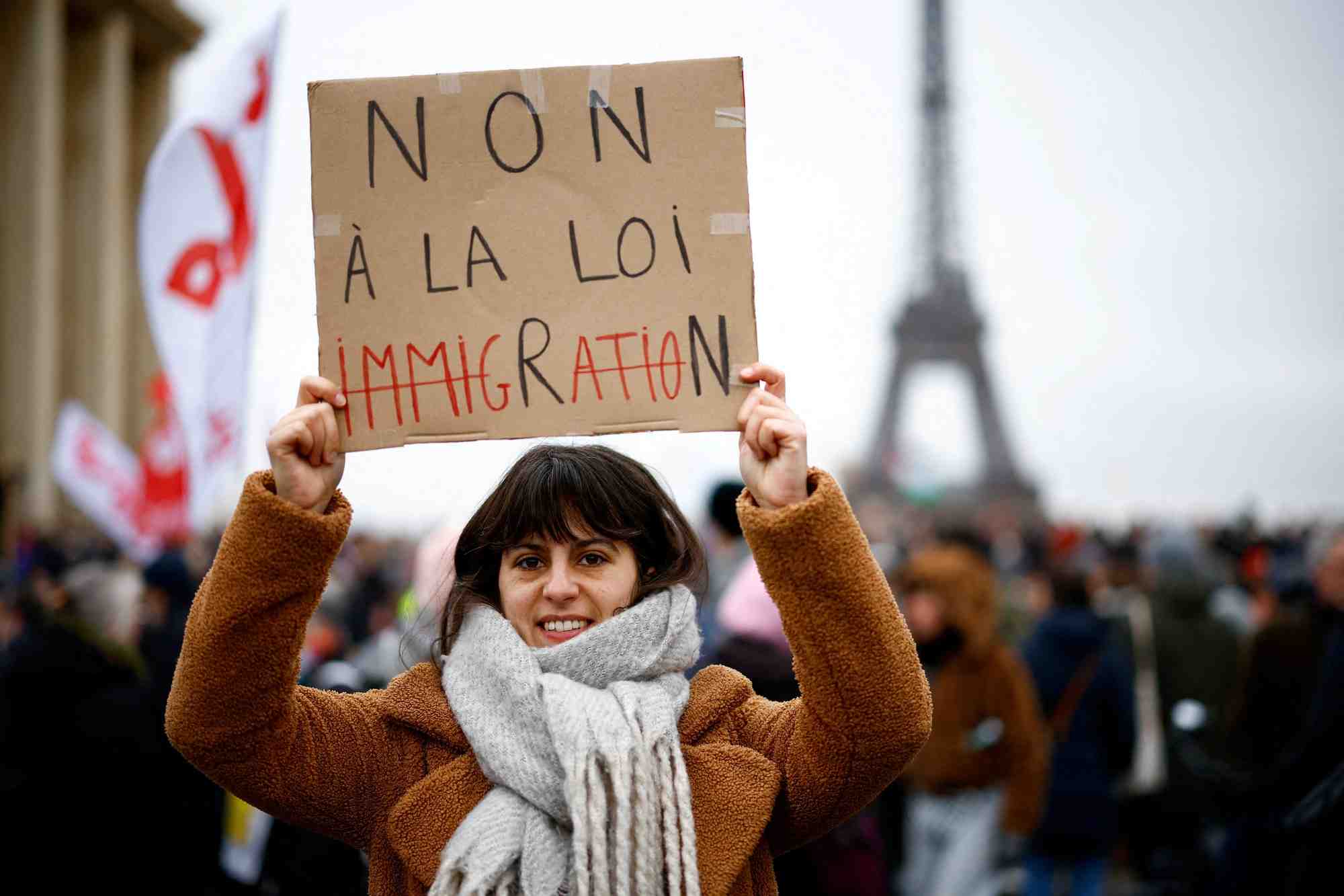 Marche contre la loi sur l'immigration, a paris