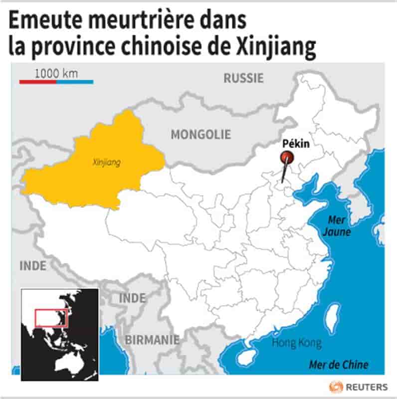 Seize morts dans une émeute au Xinjiang