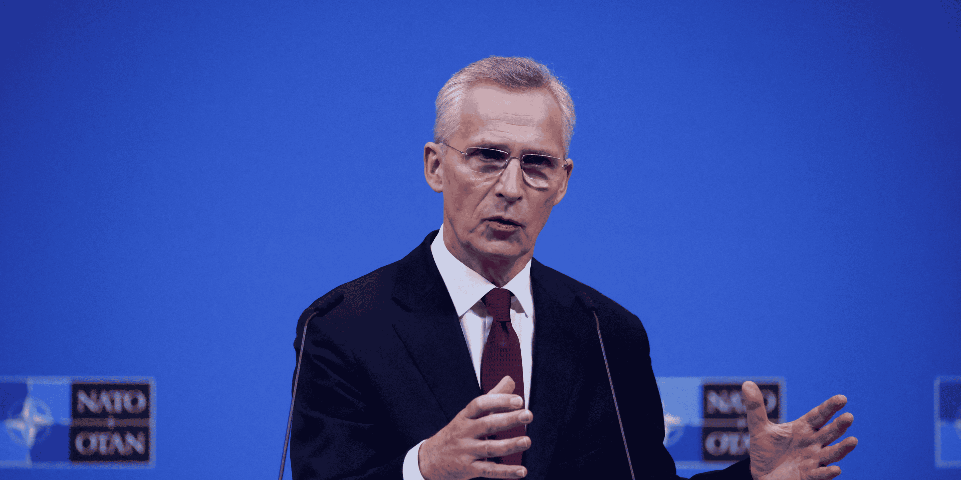 Le secretaire general de l'otan, jens stoltenberg