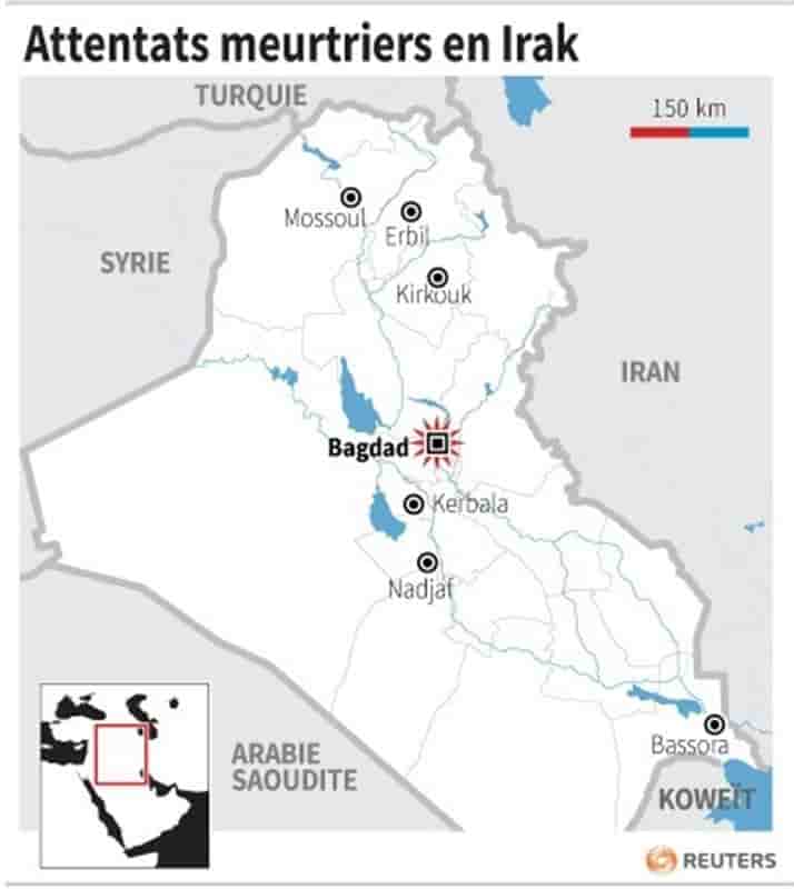 Attentats à la voiture piégée à Bagdad, 21 morts