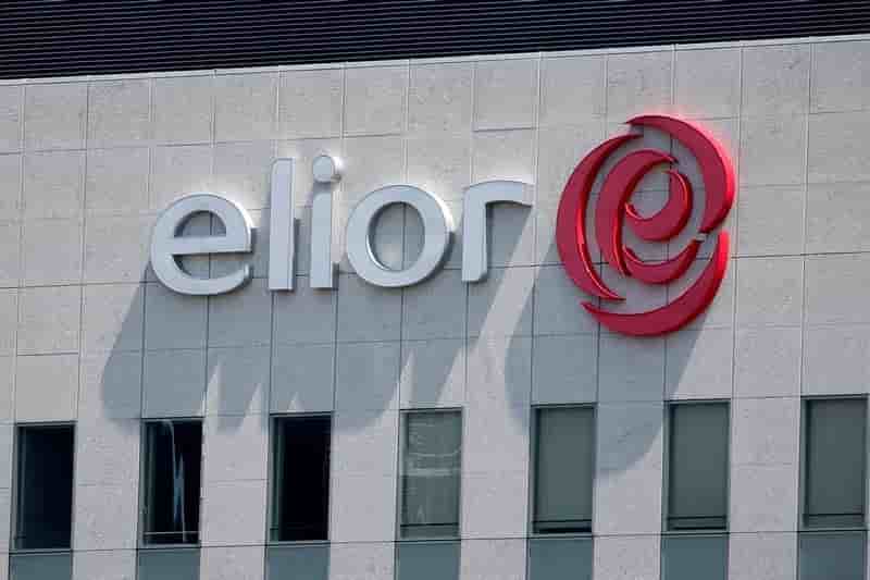 The logo of europe's third-largest catering group elior is seen on top of the company's headquarters in the financial and business district in la defense at courbevoie near paris, france