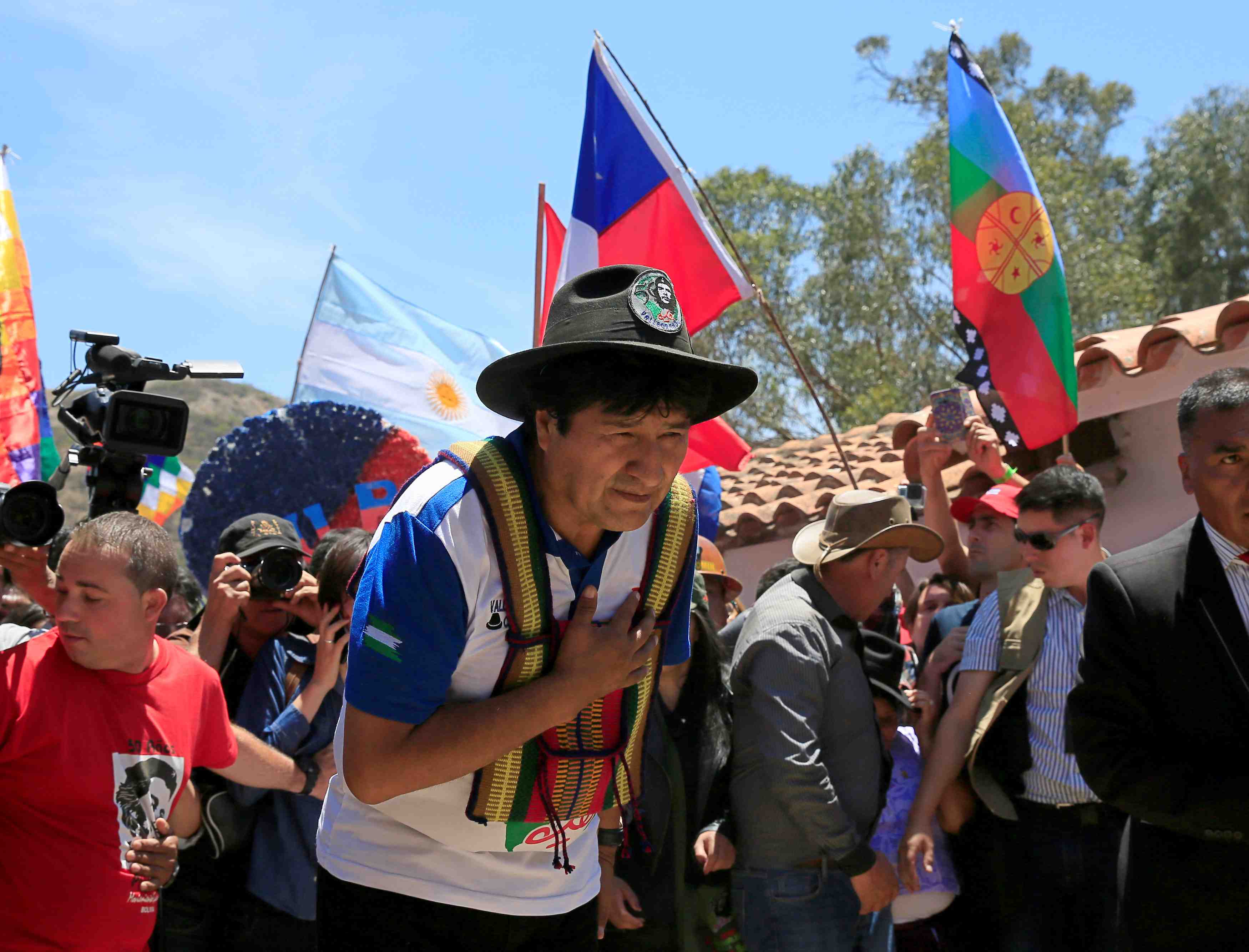 Le president bolivien preside un hommage a che guevara