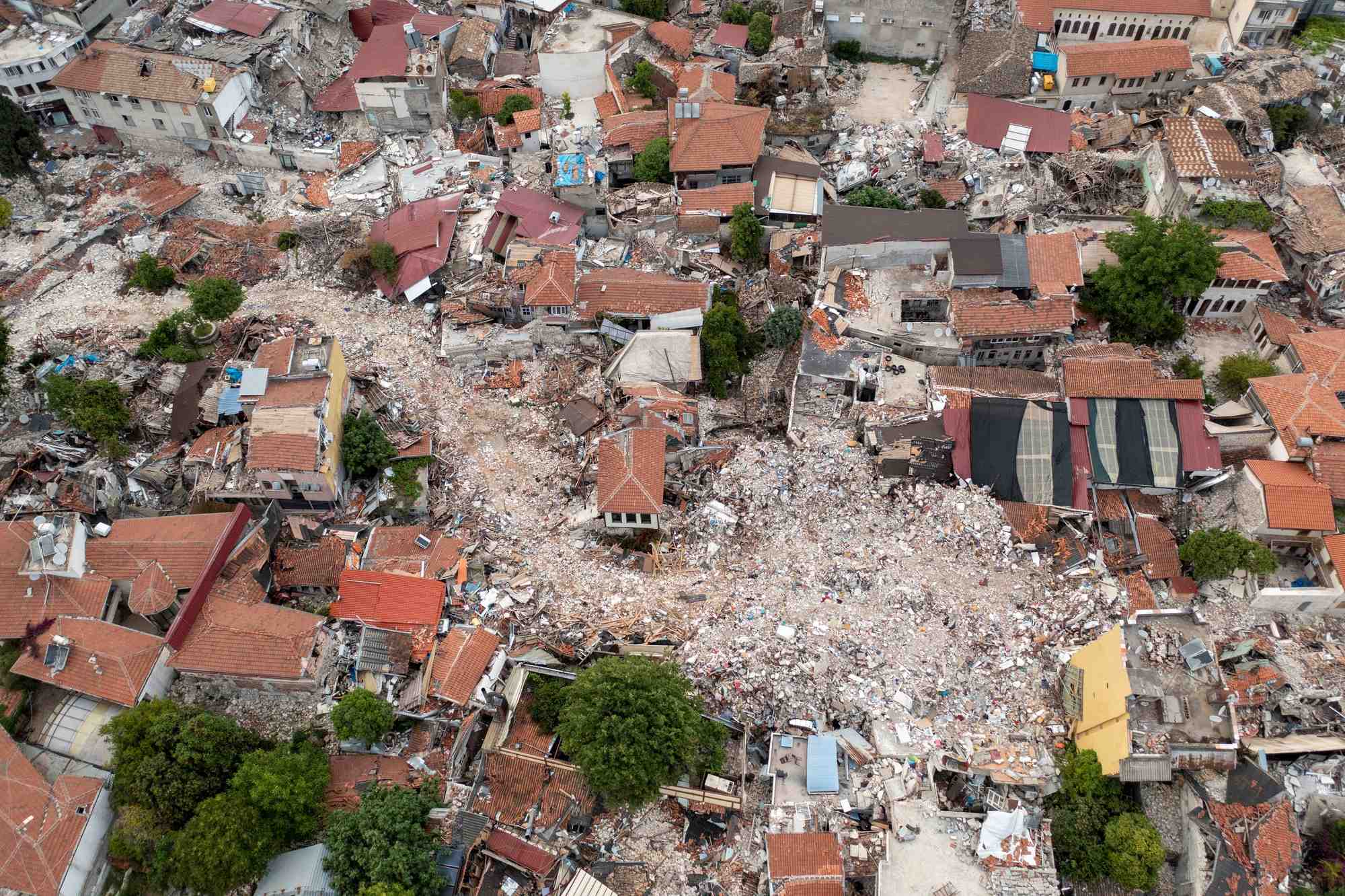 Photo des degats apres le seisme en fevrier en turquie