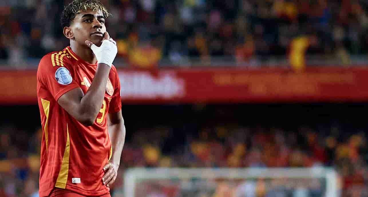Lamine Yamal lors des quarts de finale de la Ligue des Nations contre l’Espagne.