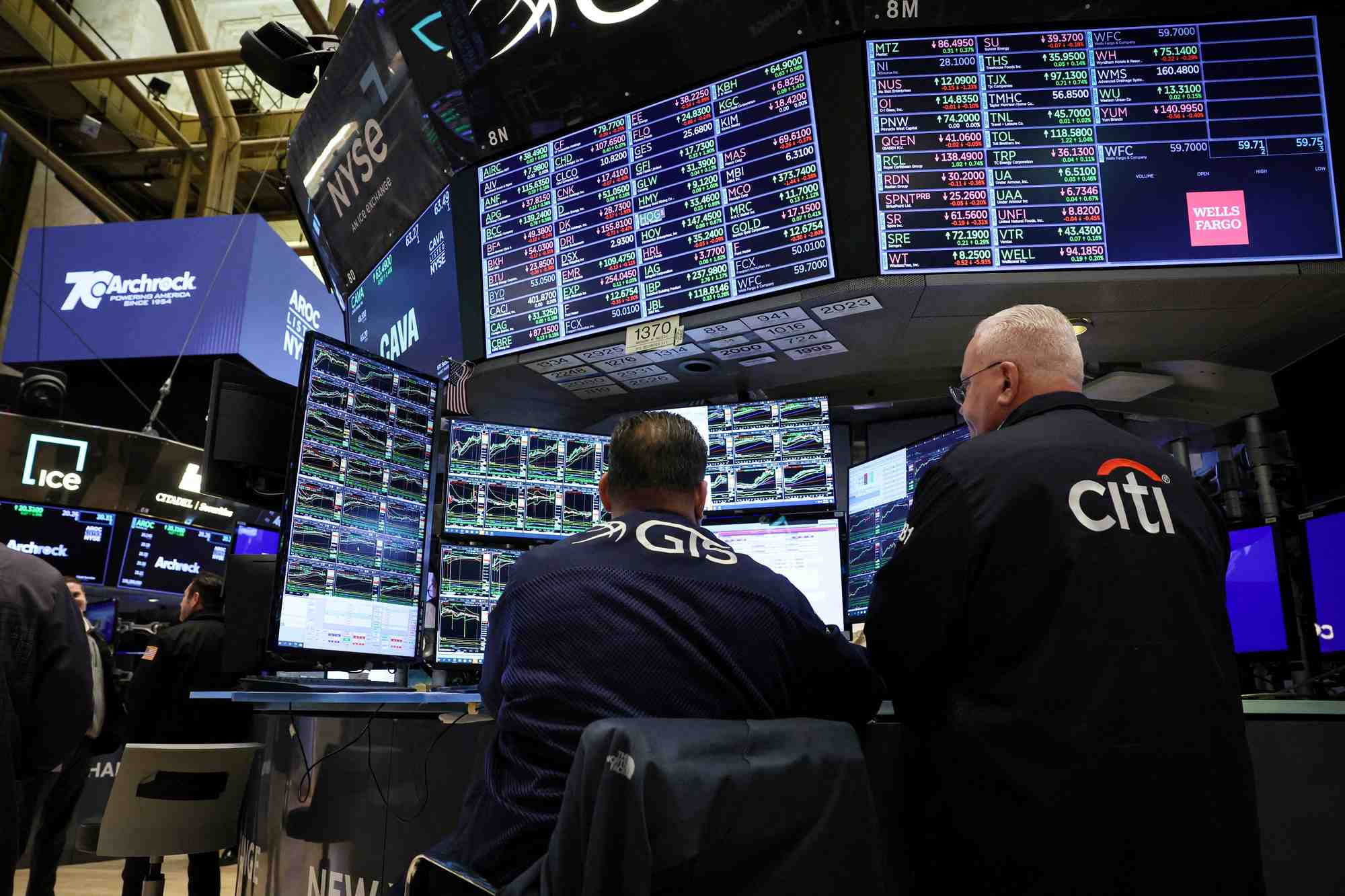 Des traders a la bourse de new york