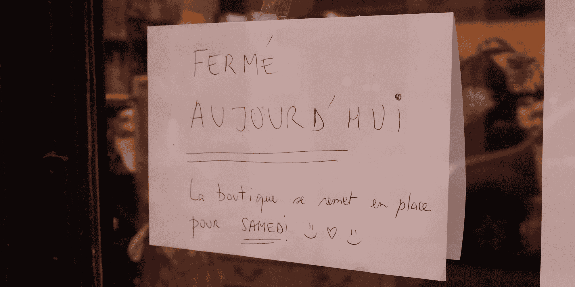Commerce Réouverture Panneau