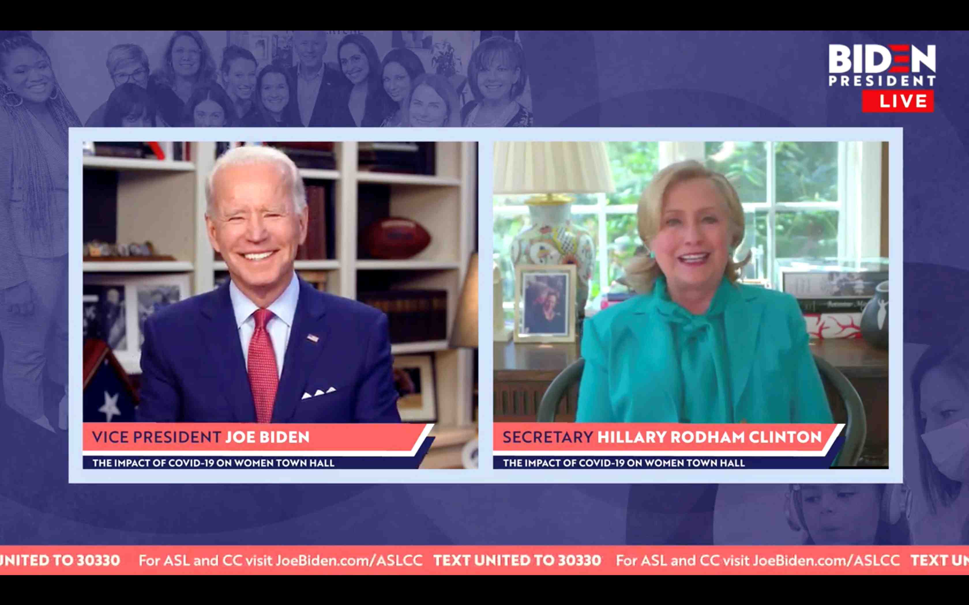 Usa 2020: hillary clinton apporte son soutien a la candidature de biden