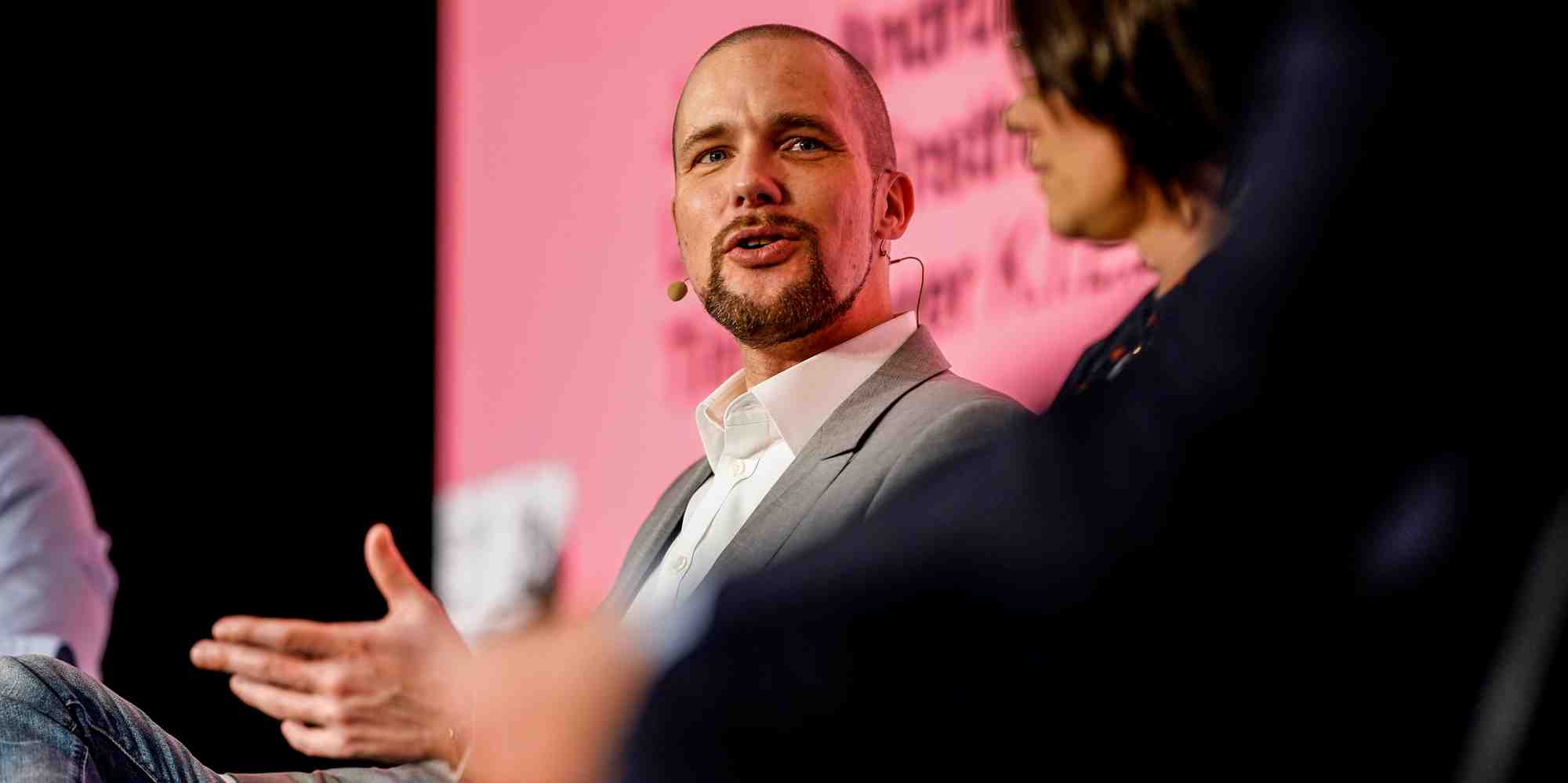 Jonas Andrulis, le CEO de Aleph Alpha, lors de la conférence DLD à Munich, en janvier 2023.