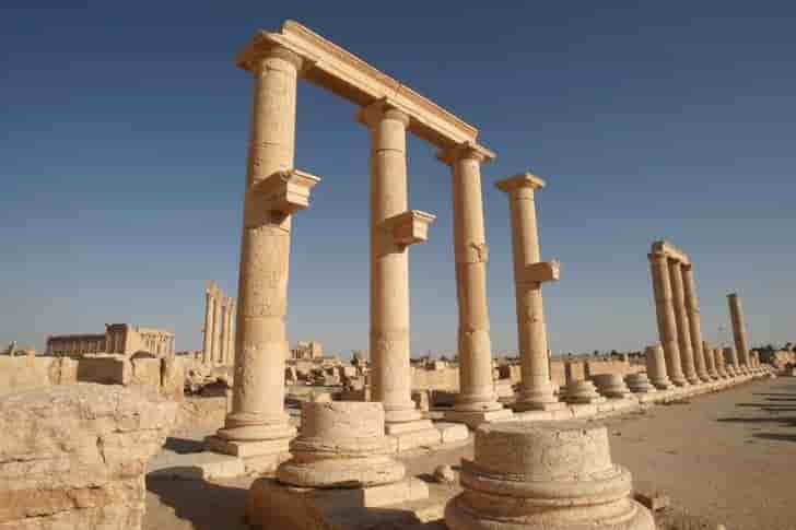Le secteur historique de palmyre mine par l'etat islamique