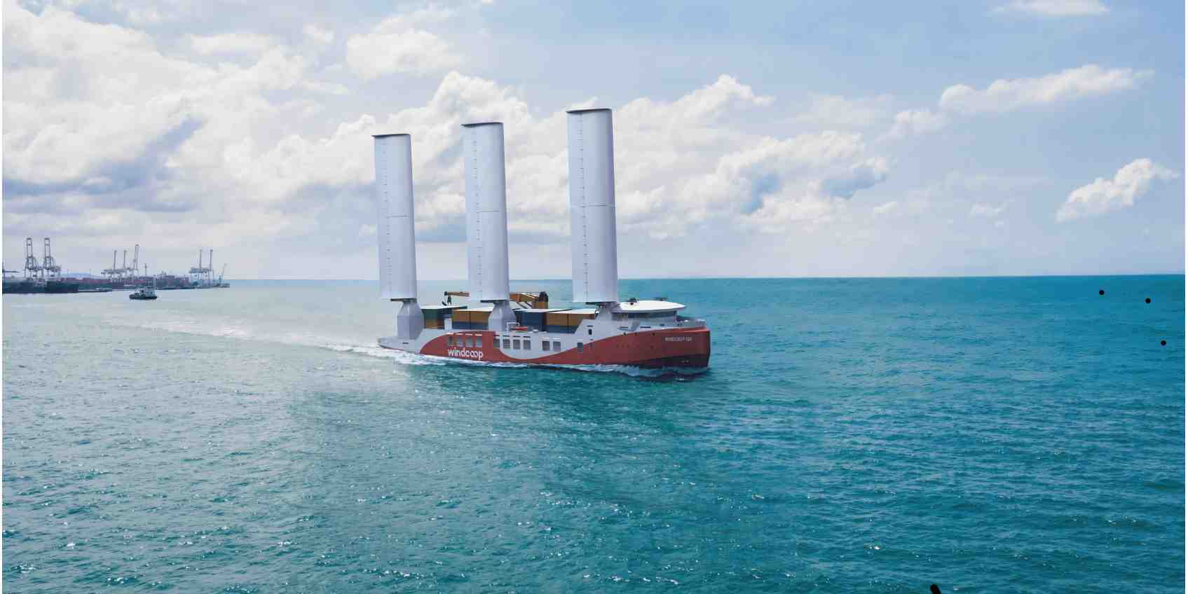 Le futur porte-conteneurs à voile Windcoop, destiné à faire la route maritime entre Madagascar et la Méditerranée.