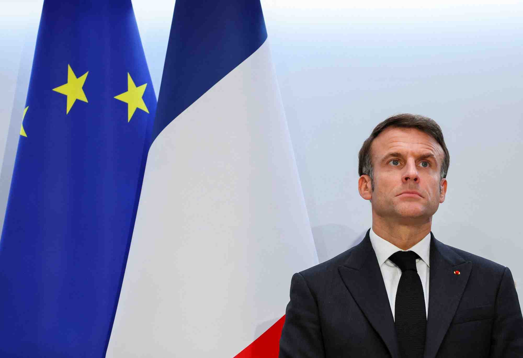 Le president emmanuel macron a berne, en suisse