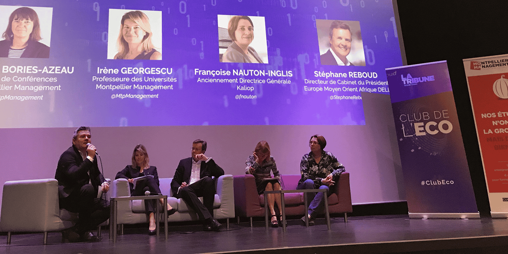 A. Rey (La Tribune), I. Georgescu (MoMa), S. Reboud (Dell), I. Bories-Azeau (MoMa), F. Nauton-Inglis (ex-Kaliop)