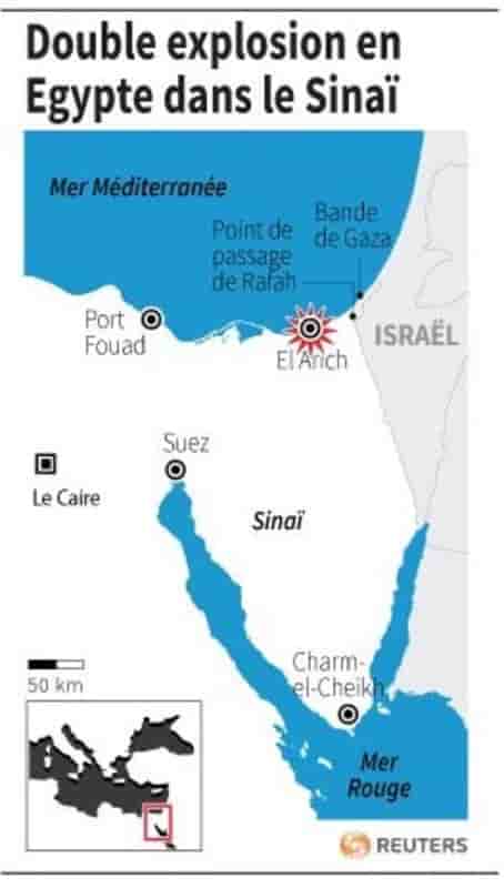 Double explosion dans le sinai