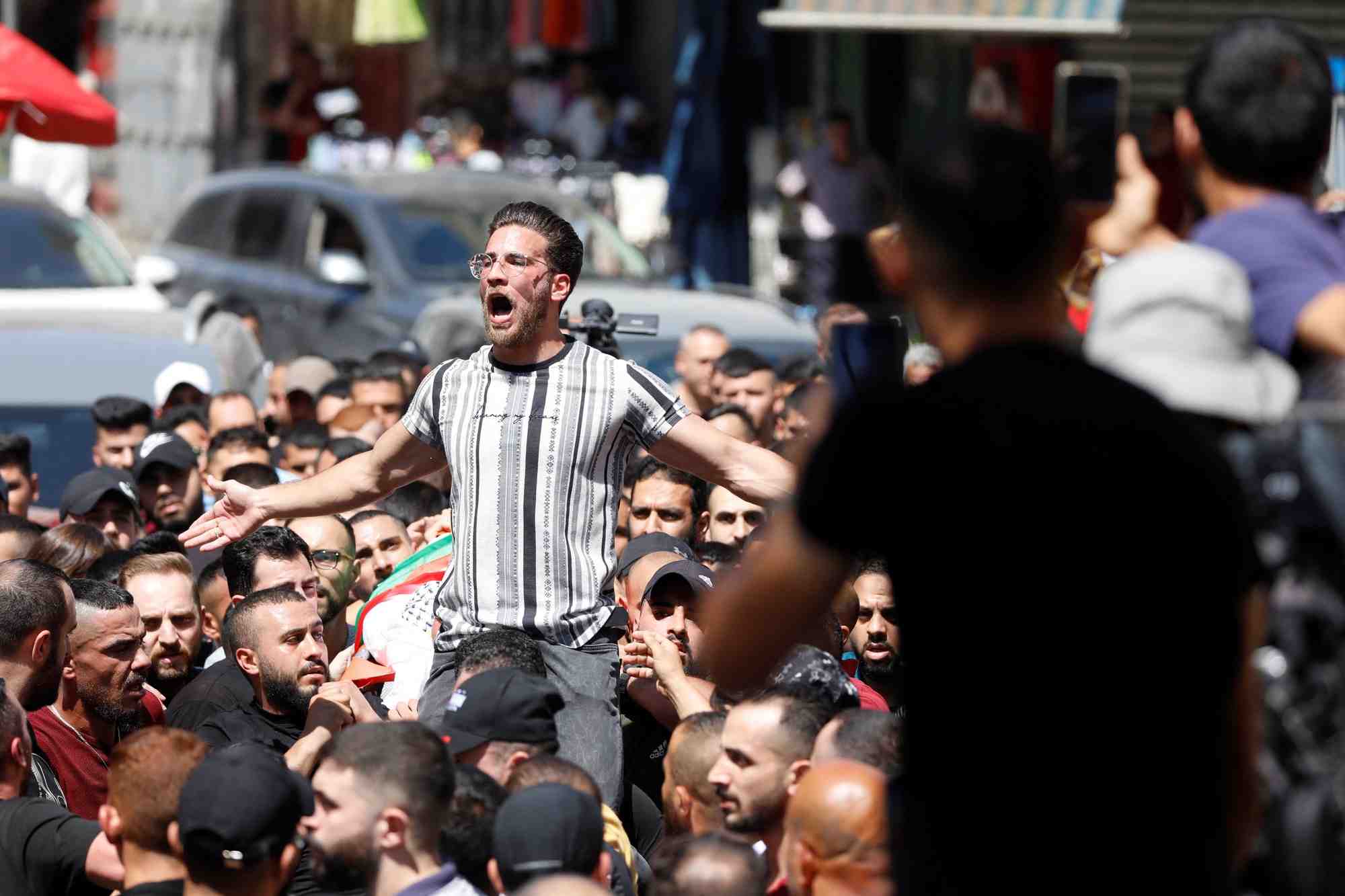 Funerailles d'un palestinien tue lors d'affrontements avec les forces israeliennes