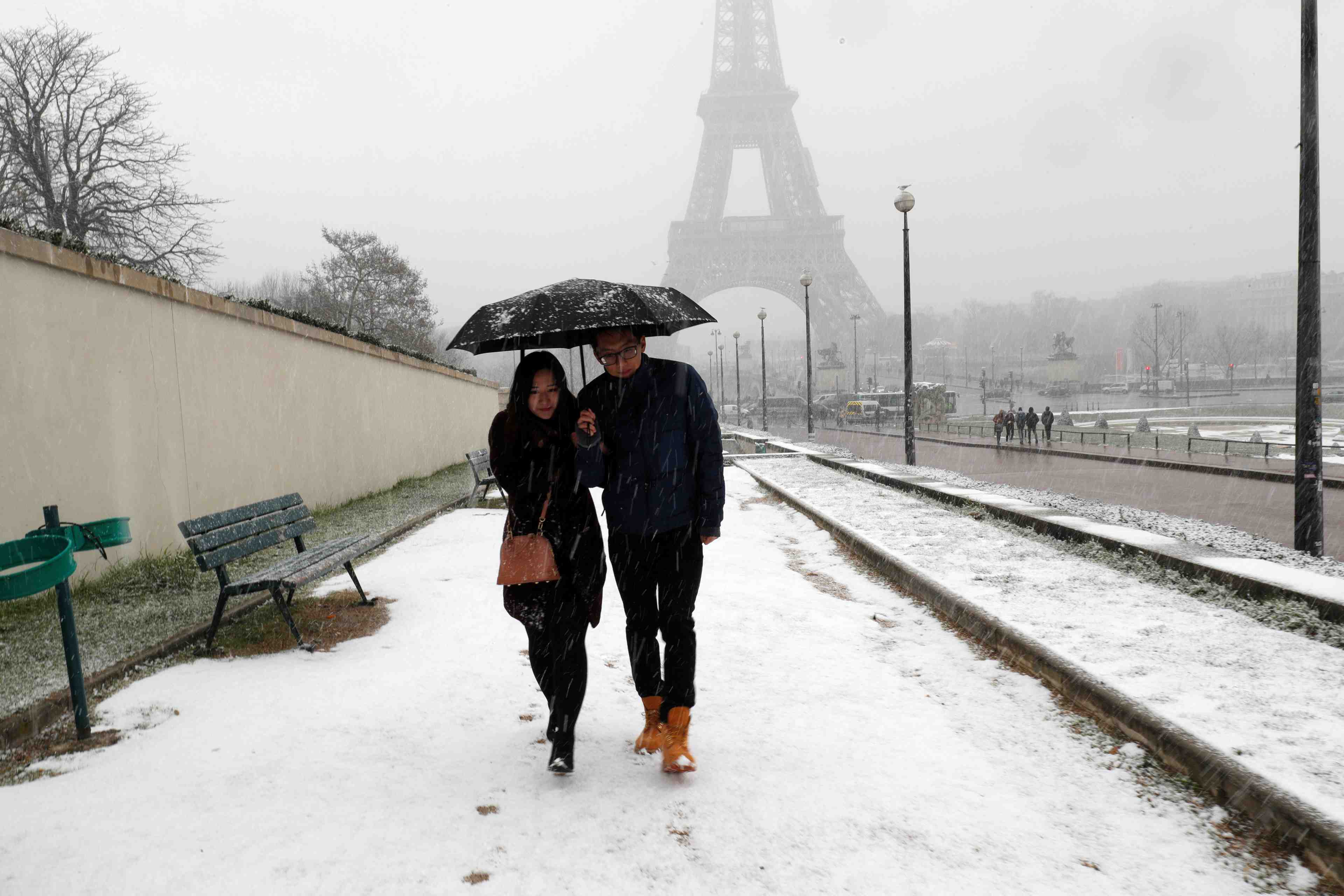 Vague de froid sur la france, les transports perturbes
