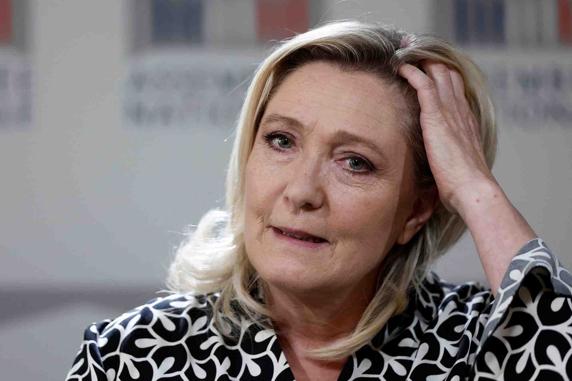 Marine le pen, presidente du groupe rn a l'assemblee nationale