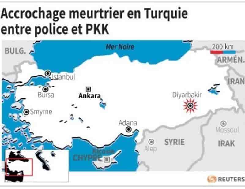 Accrochage meurtrier en turquie entre police et pkk