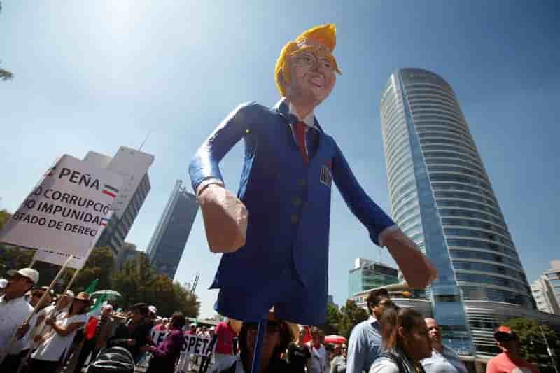 Manifestations au mexique contre trump