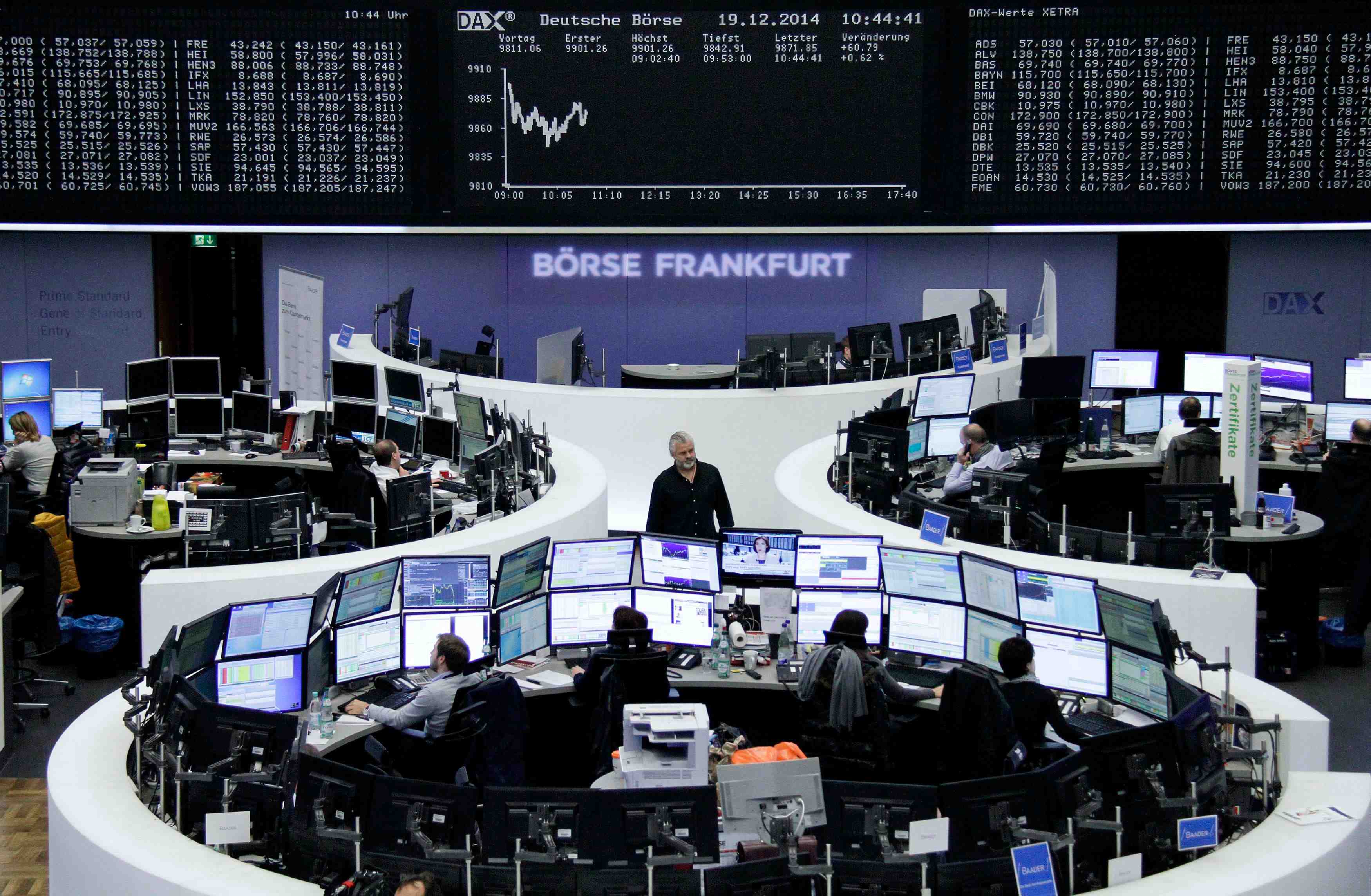 Les bourses europeennes dans le rouge a mi-seance