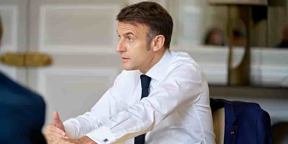 Emmanuel Macron au palais de l’Élysée, vendredi.
