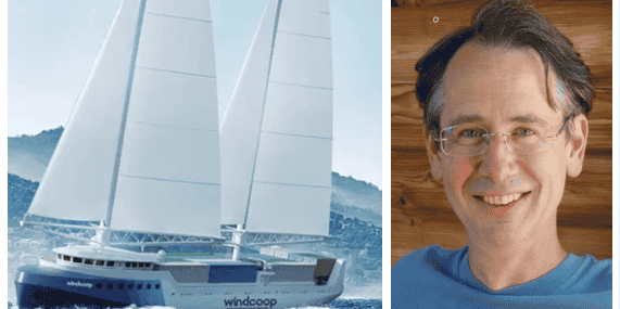 Matthieu Brunet, le président d'Arcadie, est l'un des trois fondateurs de la Scic Windcoop, qui va construire un cargo porte-conteneurs à voile pour établir une liaison directe entre la Méditerranée et Madagascar.