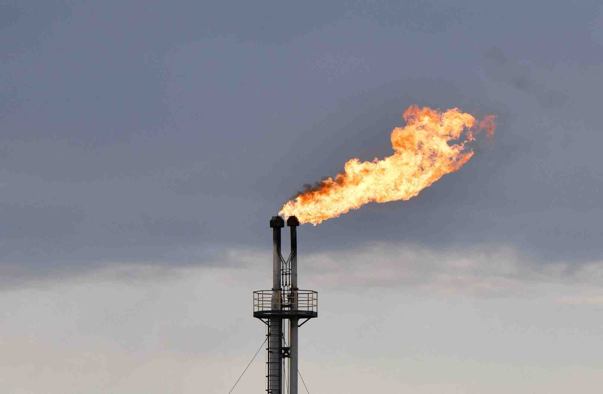 Une installation petroliere en russie
