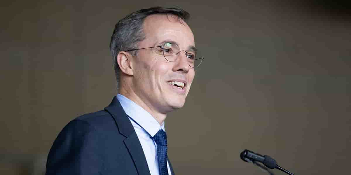 Nicolas Maes, le directeur général d'Orano, en mars dernier, sur le site d'Orano La Hague.