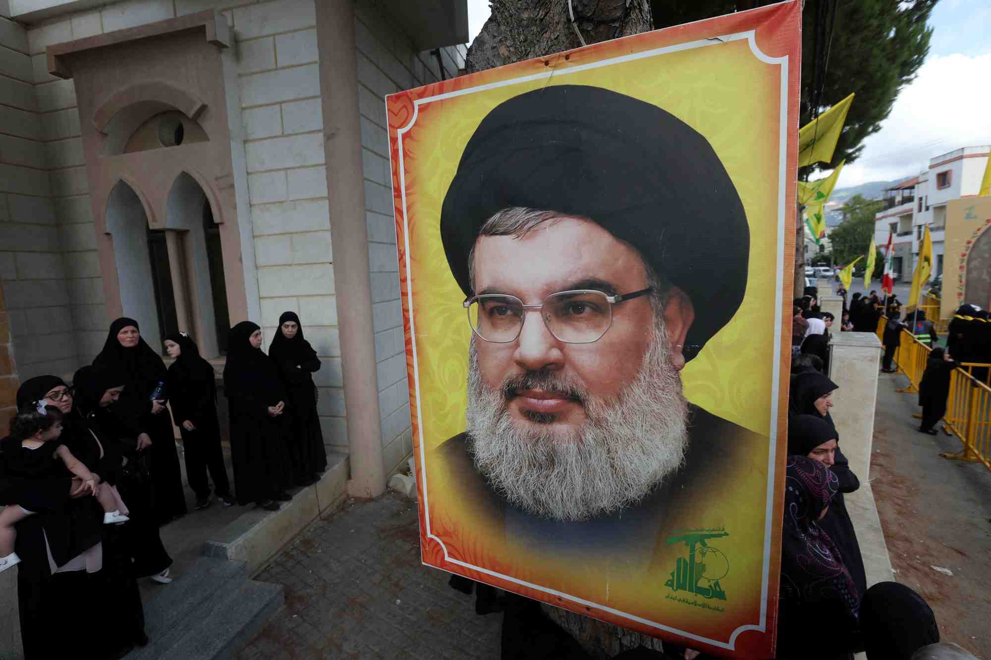 Une image du chef du hezbollah hassan nasrallah